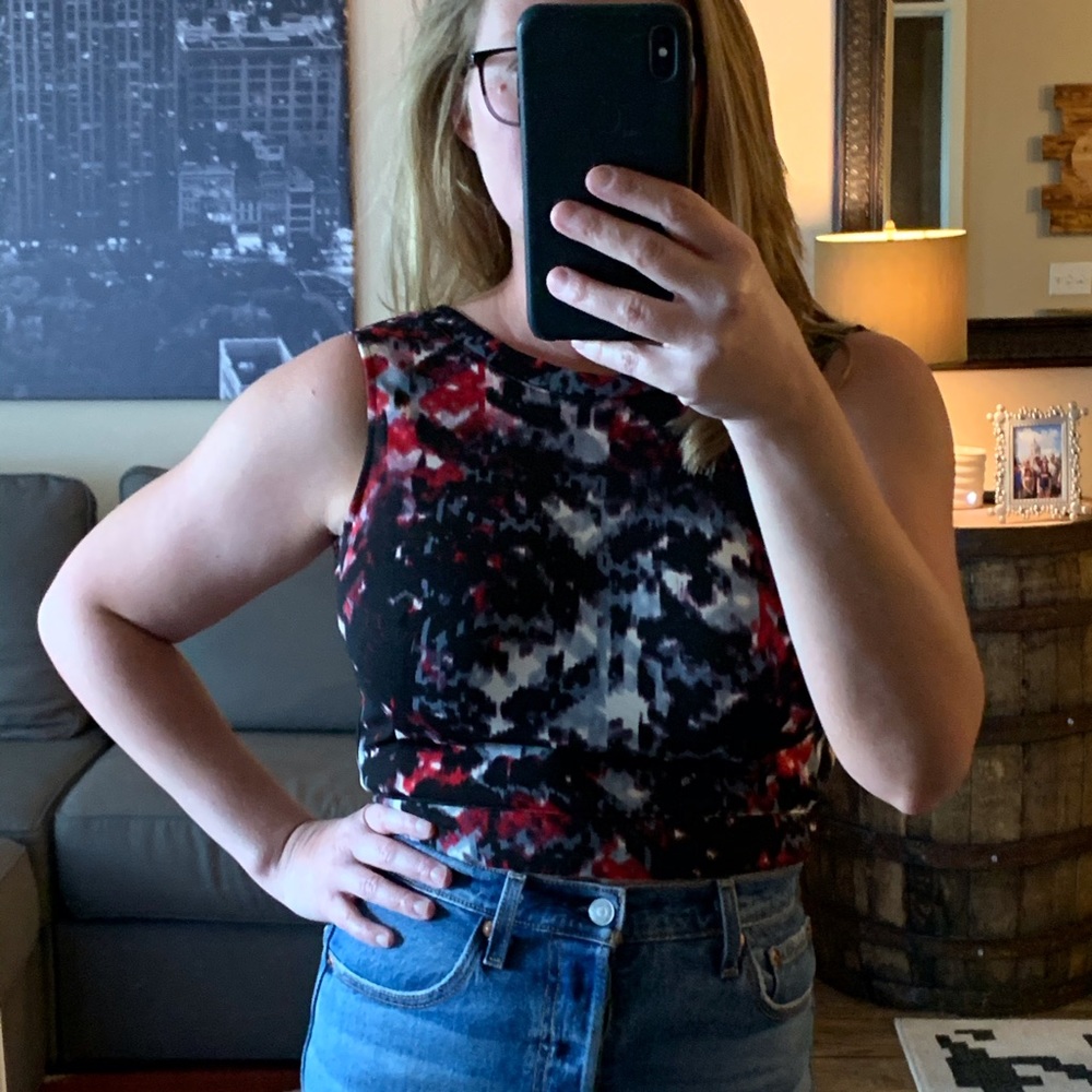 Saks Fifth Ave Marbled Sleeveless Top